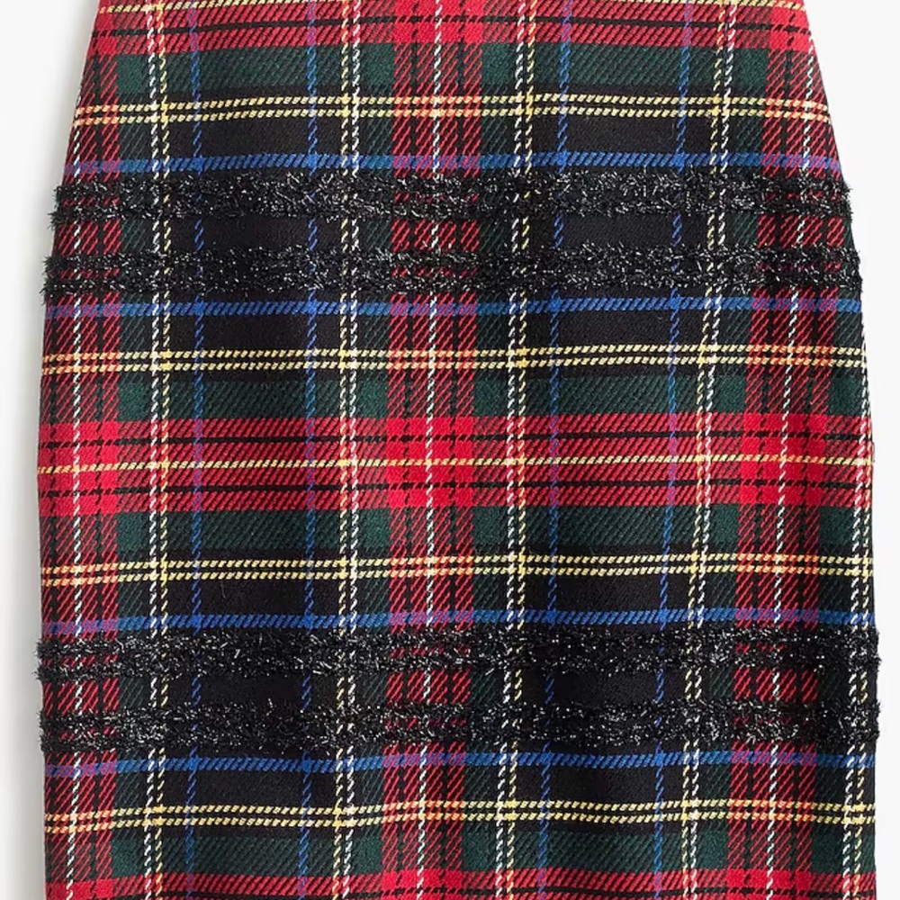 J. Crew Stewart Tartan Lined Wool Pencil Skirt -size 6